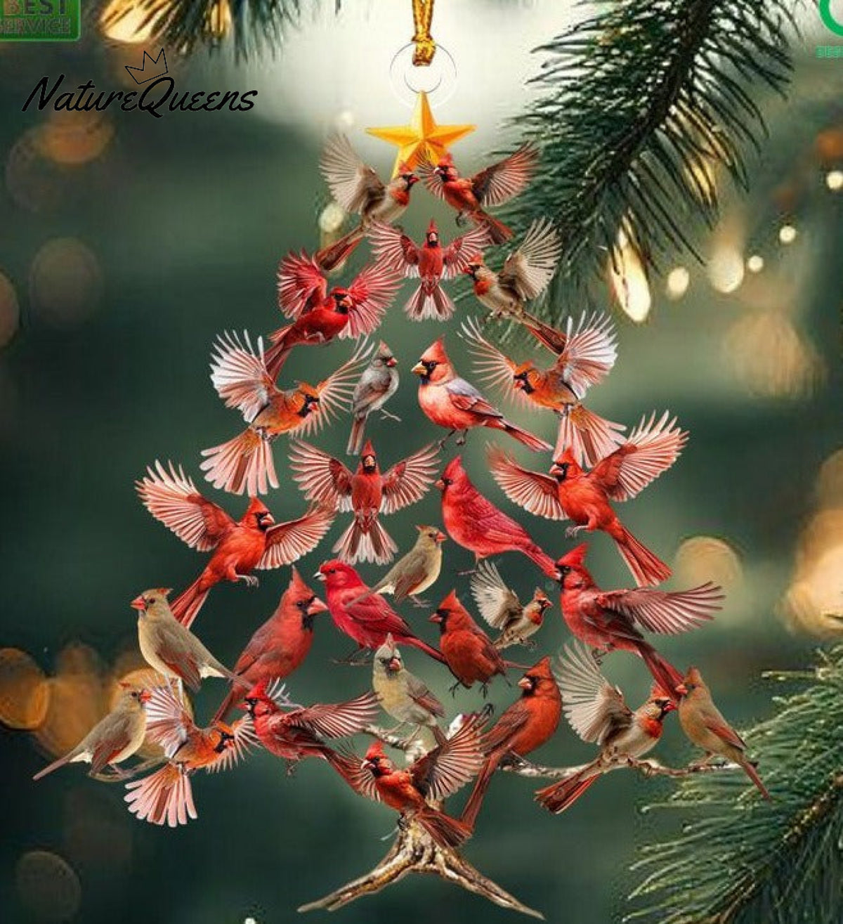 🔥🐦🎄Hummingbird Christmas Ornament✨(Same as in the video)