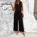 Spring and summer casual solid color vest suit