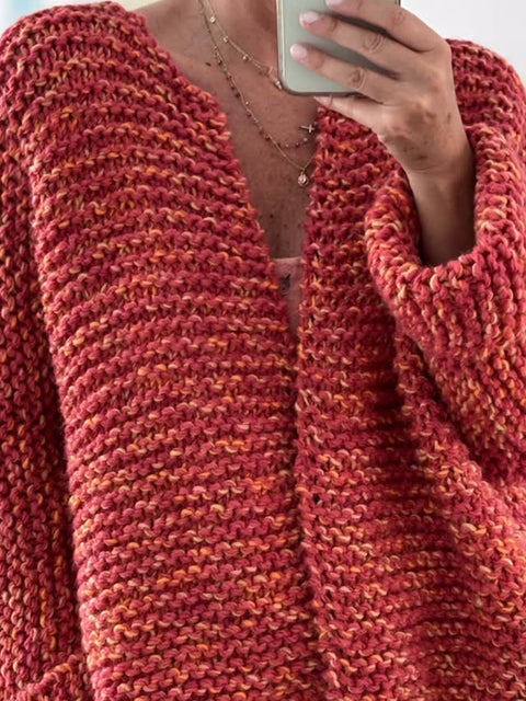 Women's Solid Color Knitted Cardigan Jacket