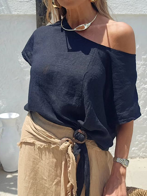 Women's Button Linen Top