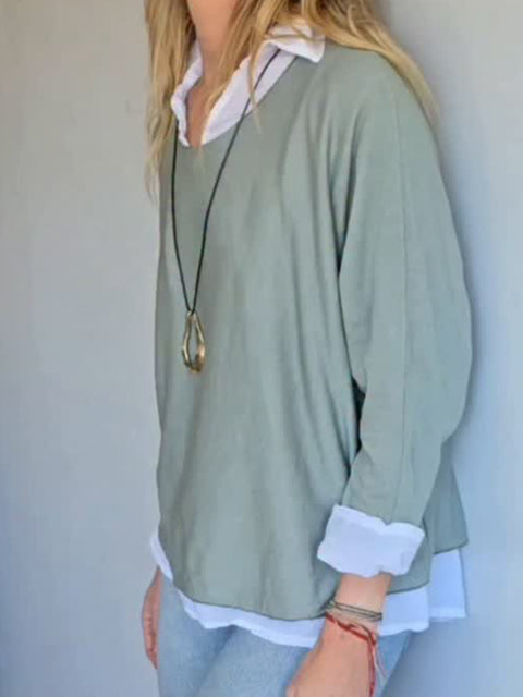 Basic Soft Sweater Two-piece Set
