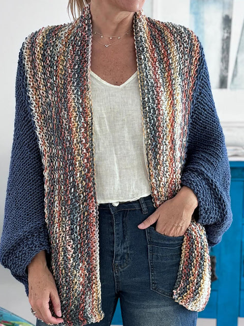 Women's Dreamy Mixed Color Knitted Cardigan