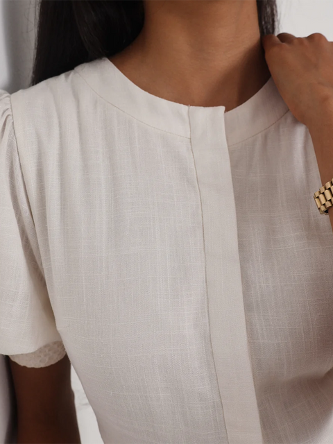 Anice Cotton and Linen Lace Dress
