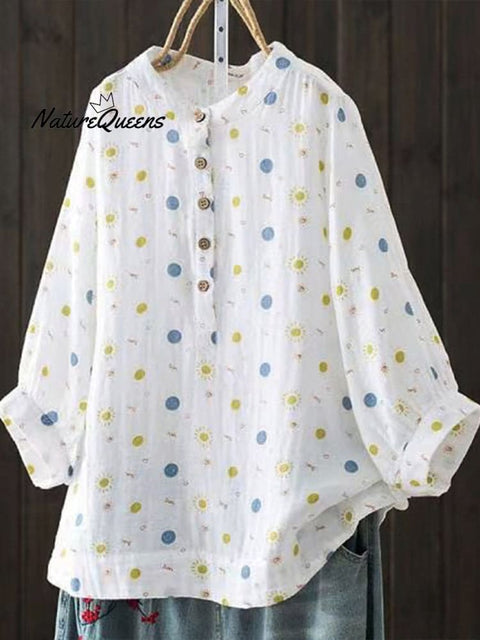 Women's Polka Dots Casual Comfortable Cotton Shirt