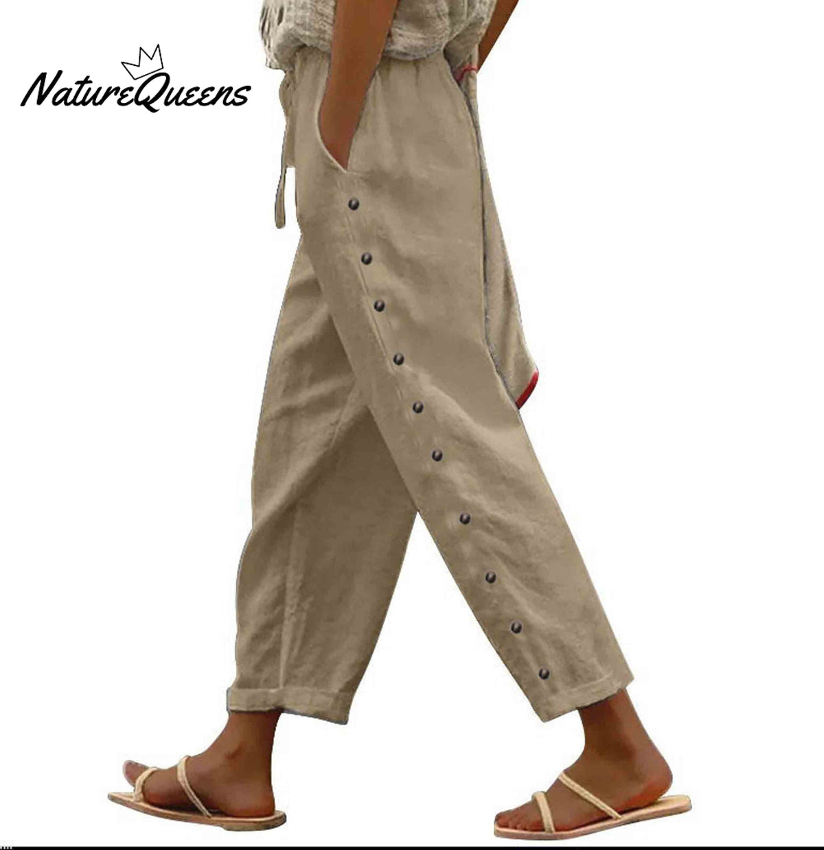 Women's Cotton And Linen Casual Pants