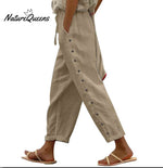 Women's Cotton And Linen Casual Pants