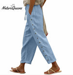 Women's Cotton And Linen Casual Pants