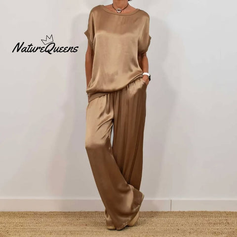 Women's Two-piece Silk Blend Fabric Sets