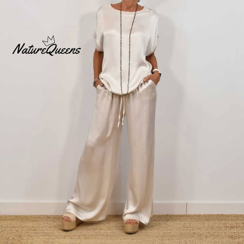 Women's Two-piece Silk Blend Fabric Sets