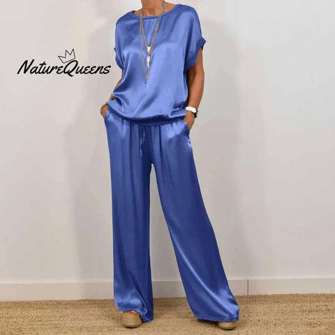Women's Two-piece Silk Blend Fabric Sets