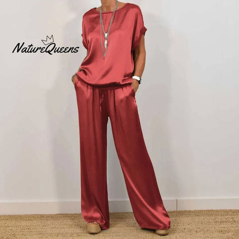 Women's Two-piece Silk Blend Fabric Sets