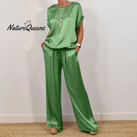 Women's Two-piece Silk Blend Fabric Sets
