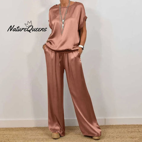 Women's Two-piece Silk Blend Fabric Sets