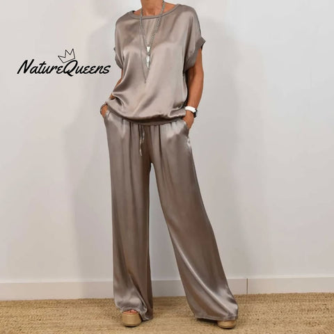 Women's Two-piece Silk Blend Fabric Sets