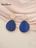Women's Oval Multicolor Stone Earrings