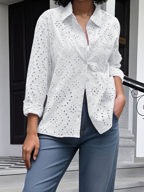 Women's Women's Embroidered Laceup Shirt