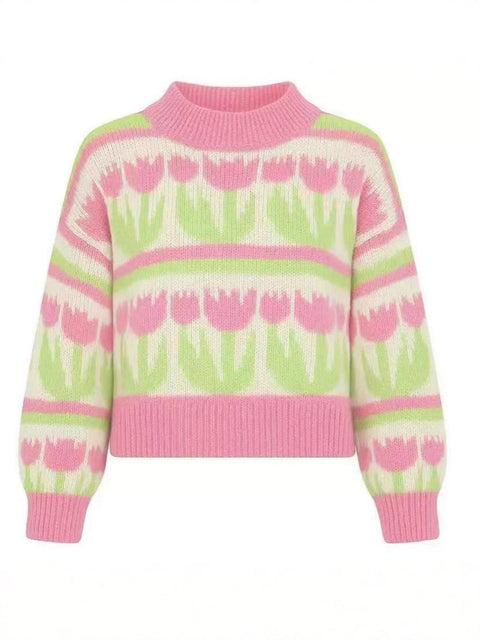 Women's Loose Heart Pullover Sweater