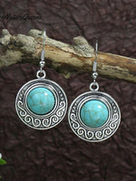 Silver Geometric Metal Tassel Earrings Vintage Earrings