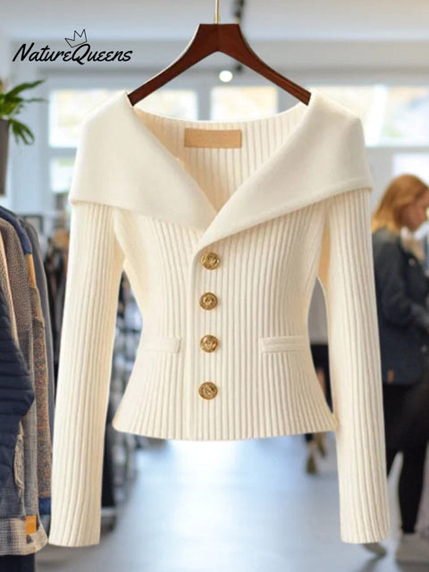 Women's Solid Color V-Neck Long Sleeve Casual Lazy Style Sweater