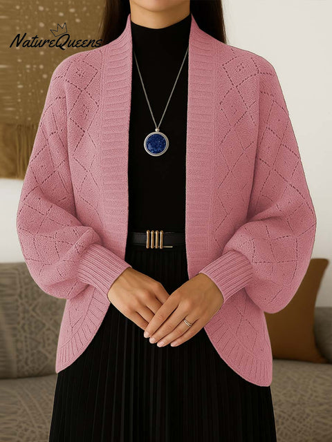 Women's Solid Color Long Sleeve Casual Loose Cardigan Sweater