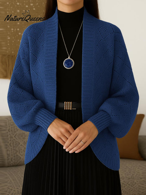 Women's Solid Color Long Sleeve Casual Loose Cardigan Sweater