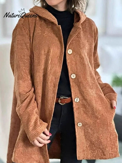 Women's Solid Color Long Sleeve Casual Loose Hooded Cardigan