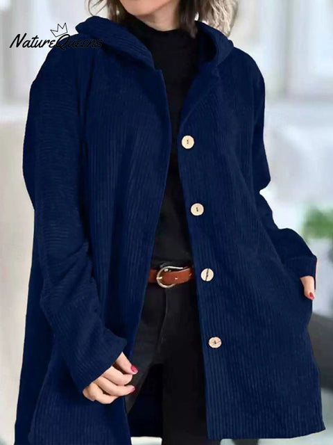 Women's Solid Color Long Sleeve Casual Loose Hooded Cardigan