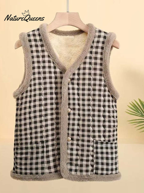 Women's Floral V-Neck Sleeveless Casual Loose Cotton Vest