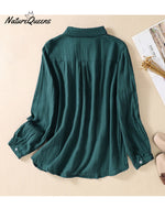 Women's Casual Cotton And Linen Shirt