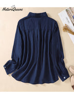 Women's Casual Cotton And Linen Shirt