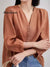 Women's V Neck Cotton and Linen Shirt