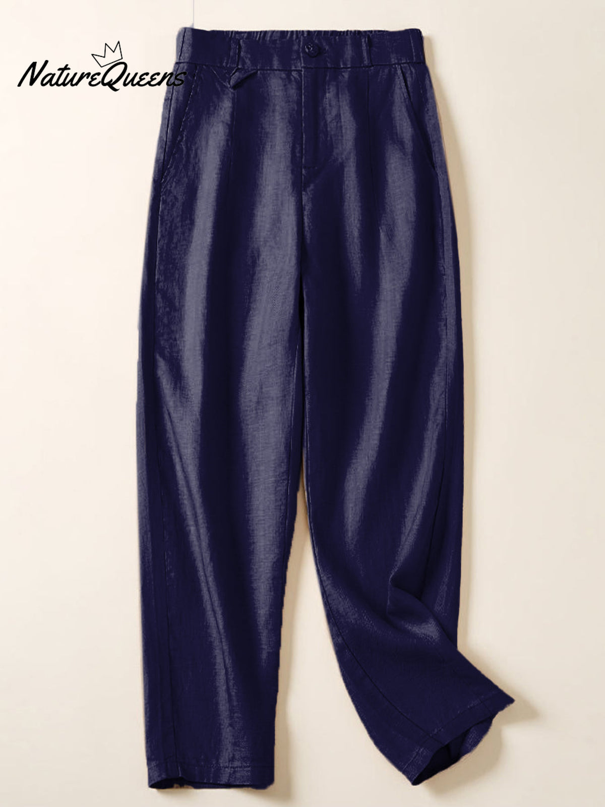 Women's Jacquard PatternTencel and Linen Casual Pants