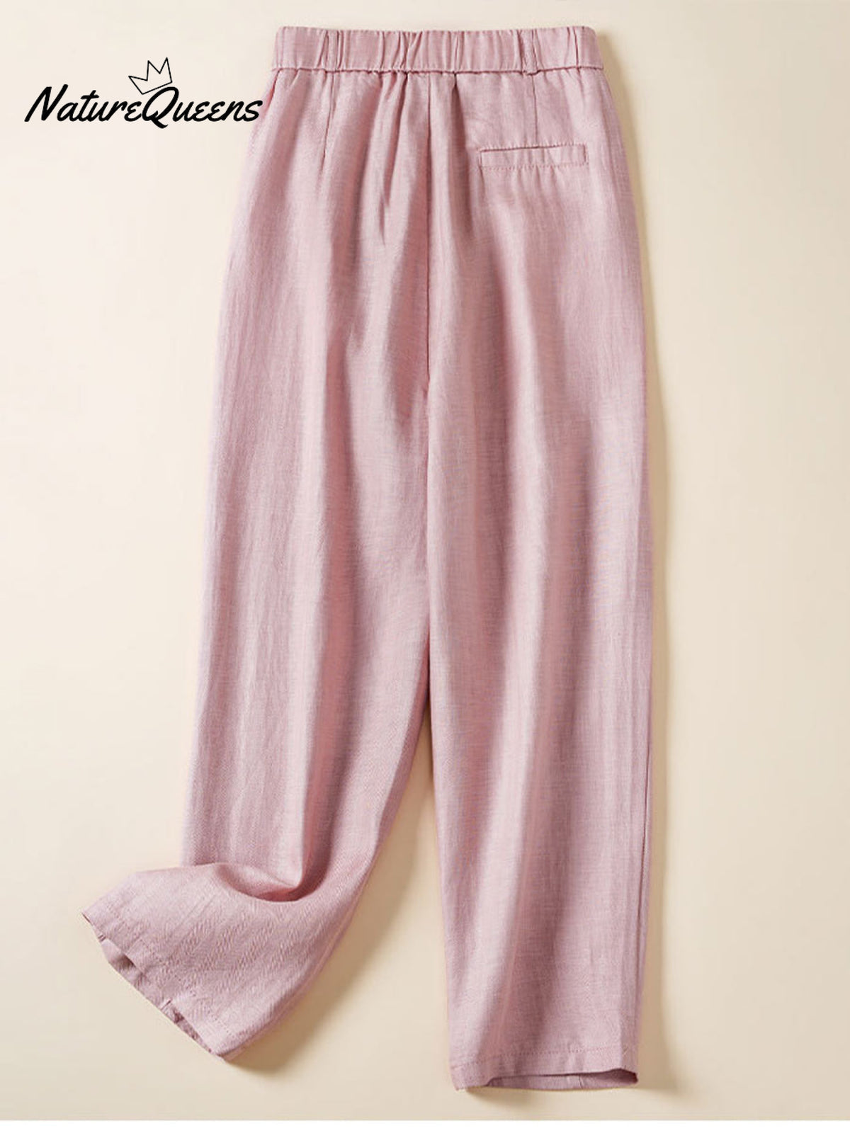 Women's Jacquard PatternTencel and Linen Casual Pants