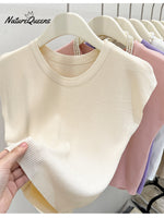 Women's Casual Slim Fit Round Neck Sleeveless Top