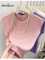 Women's Casual Slim Fit Round Neck Sleeveless Top