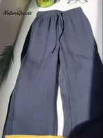 Women'sTencel and Linen Wide-leg Casual Pants
