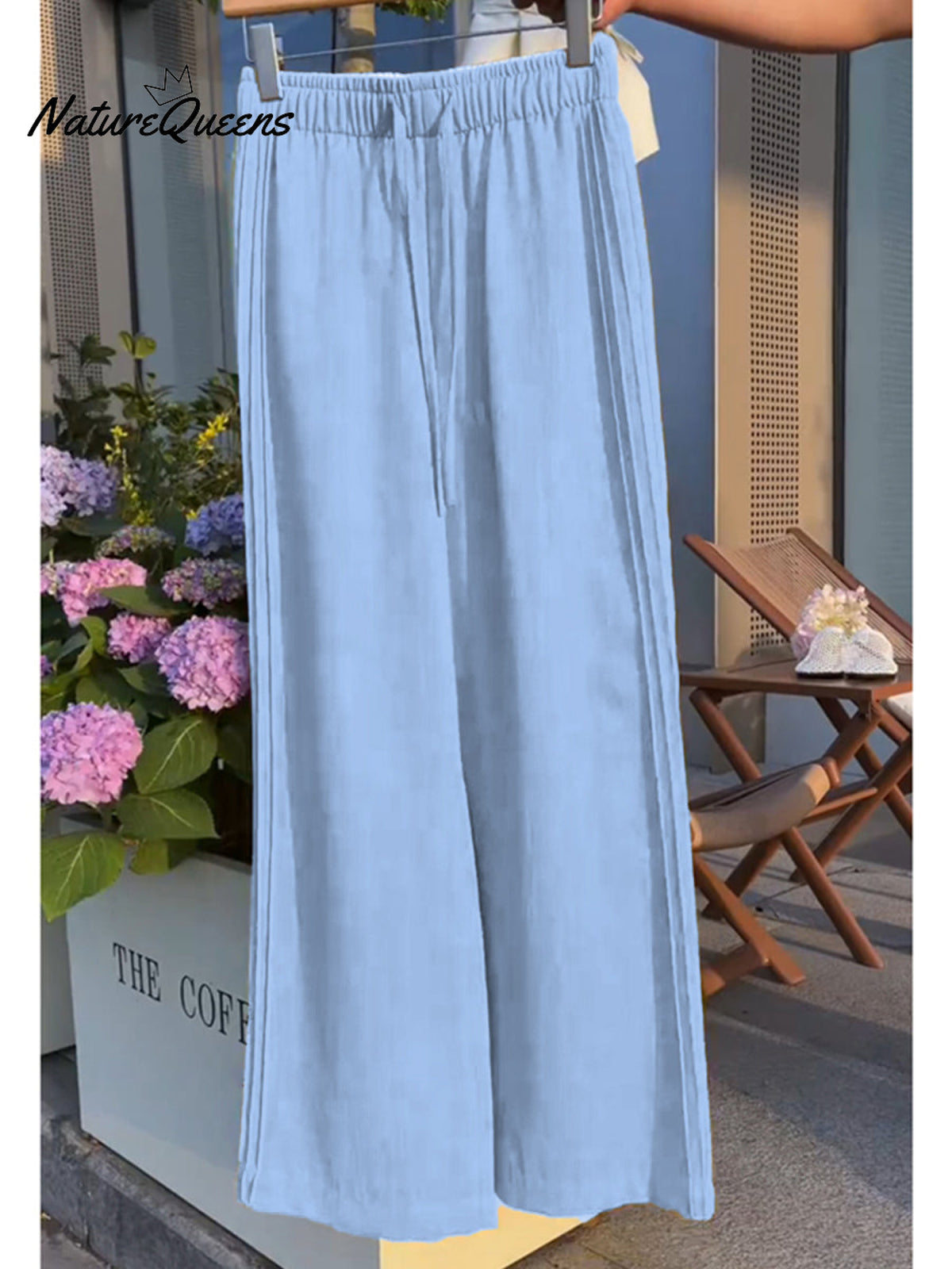 Women'sTencel and Linen Wide-leg Casual Pants