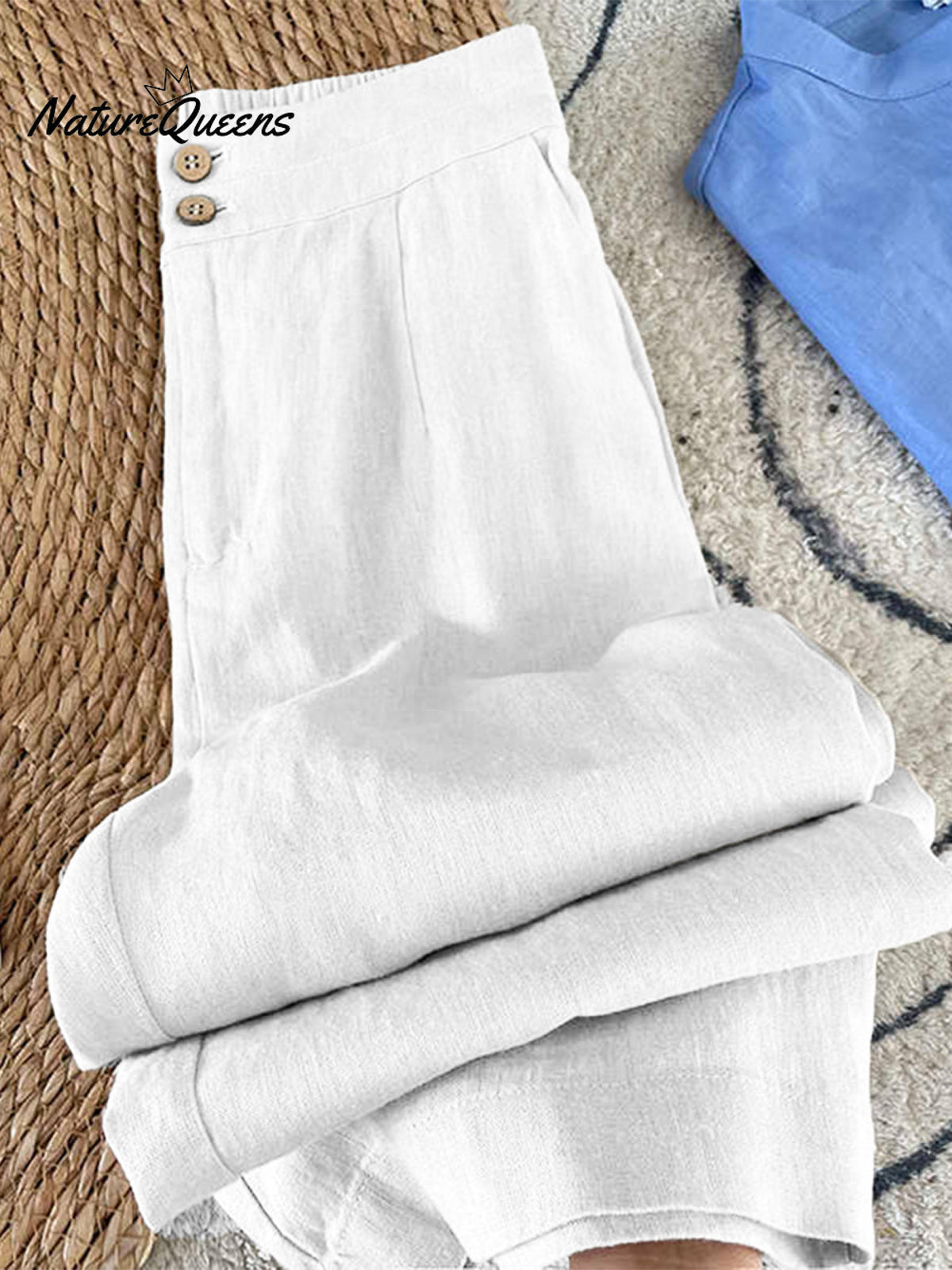 Women's Cotton And Linen Casual Pants