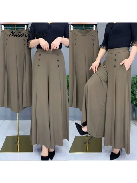 Women's Draped Relaxed Wide-leg Pants