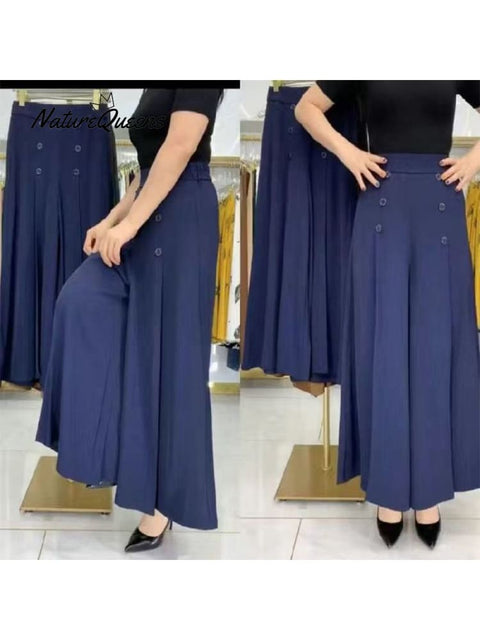 Women's Draped Relaxed Wide-leg Pants