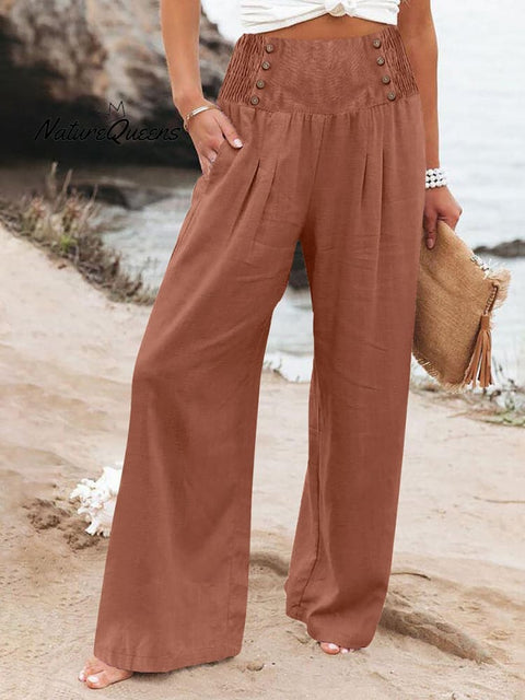 Women's Cotton And Linen Casual Pants