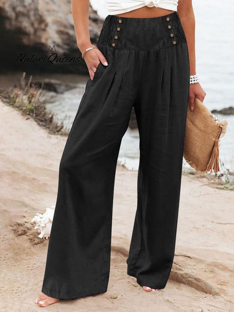 Women's Cotton And Linen Casual Pants