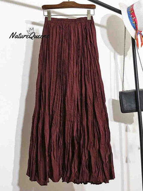Women's Pleated Draped Skirt