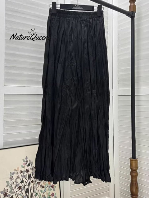 Women's Pleated Draped Skirt