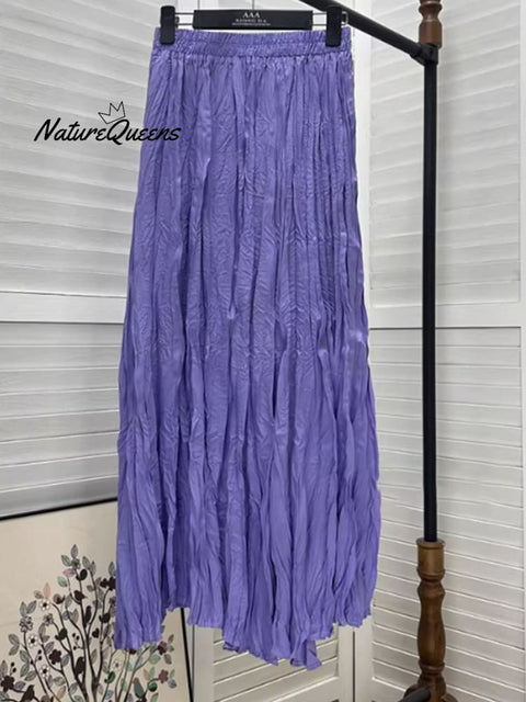 Women's Pleated Draped Skirt