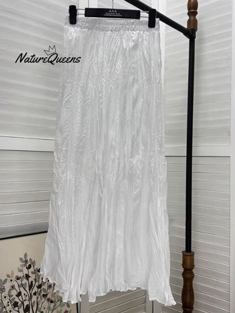 Women's Pleated Draped Skirt
