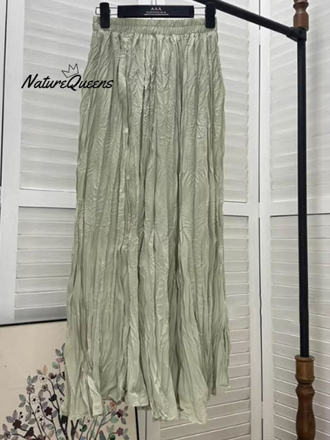 Women's Pleated Draped Skirt