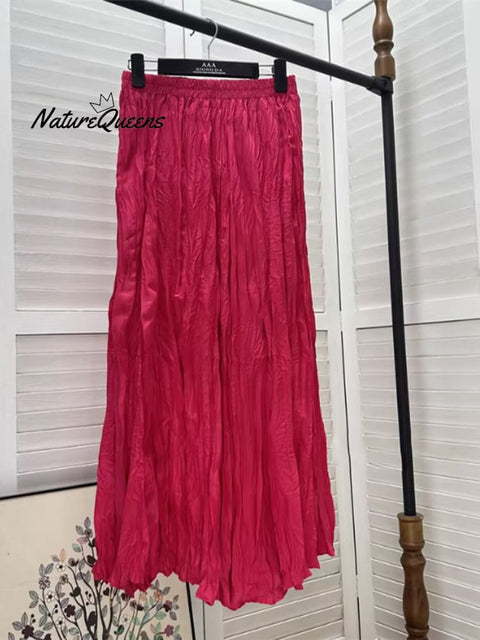Women's Pleated Draped Skirt