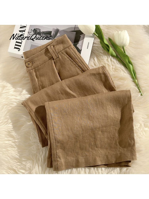 Women's Cotton And Linen Casual Pants