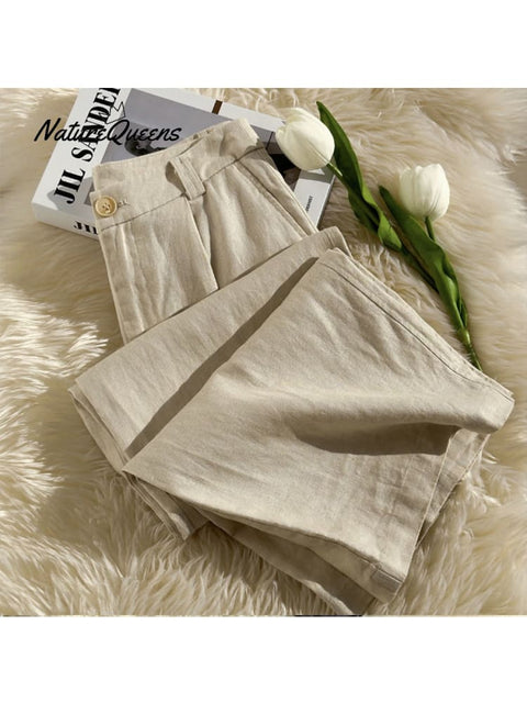 Women's Cotton And Linen Casual Pants
